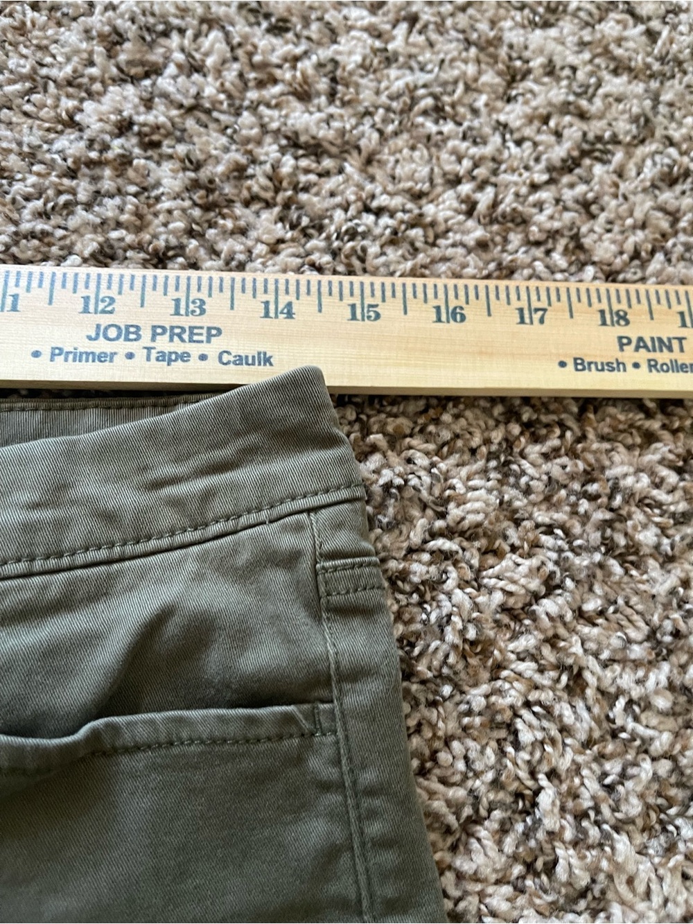 Banana Republic Olive Green Flare Leg Pants Women's Size 2 Stretch Chino Trouser - Picture 5 of 13